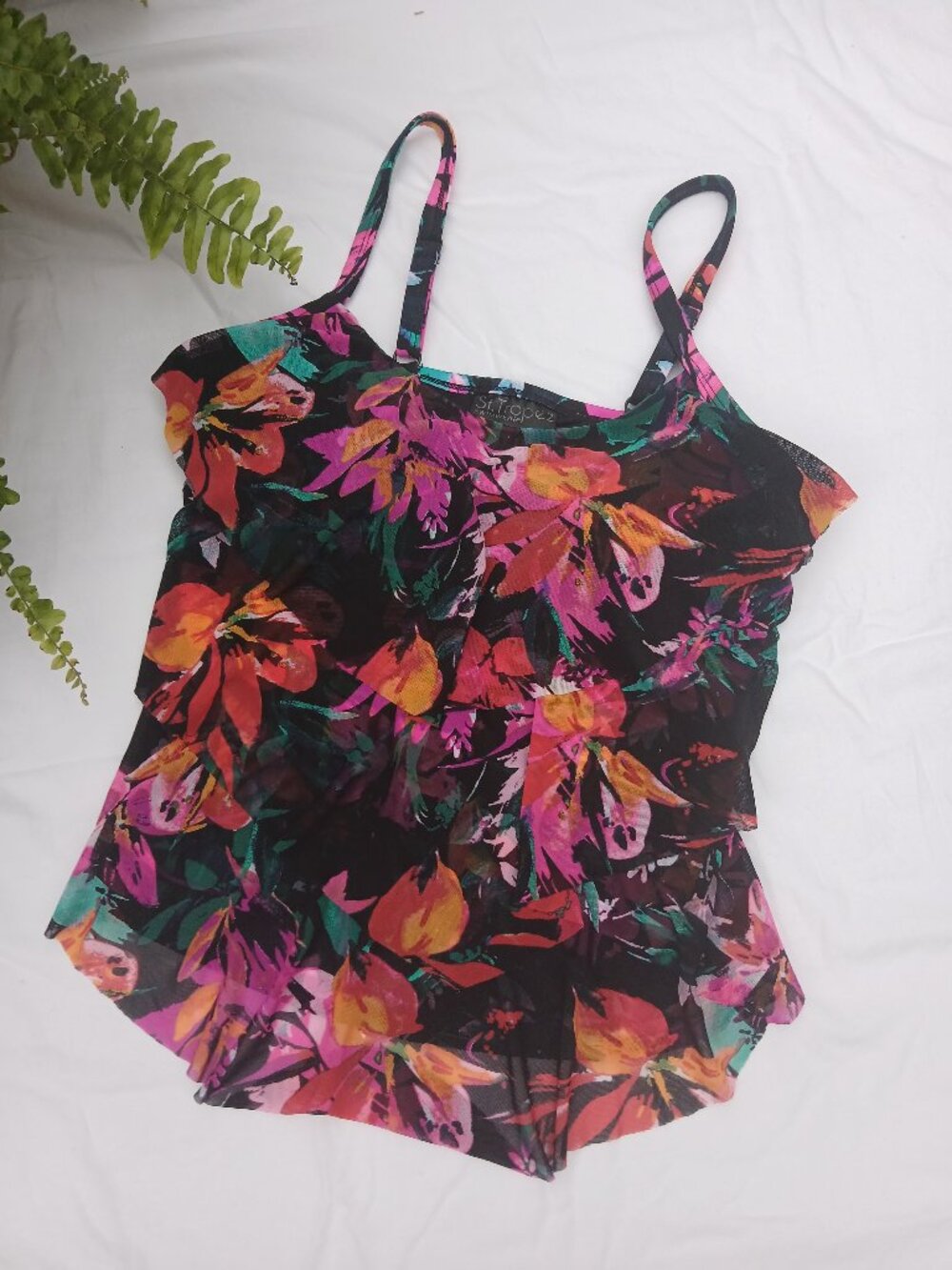 St. Tropez Floral Swim Tankini Top